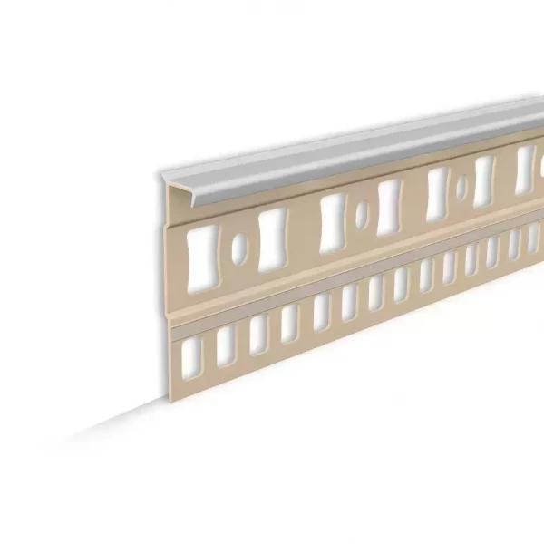 Плинтус для ковролина IDEAL 002 Светло-серый Пк55-002, 55x7x2200мм